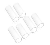 SHOWERORO 6pcs Acoustic Guitar Slide: Glass Guitar Slides Ring For Rock Folk Country Music - Transparent Finger Sliders Covers For Playing Precision