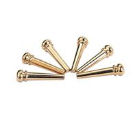 SHOWERORO 6pcs Brass Guitar Bridge Acoustic String for Folk Guitars Stable Sound Enhanced Volume and Rich Timbre