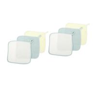 SHOWERORO 6pcs Cotton Saliva Towels Multi-Layer Newborn Face Wash Cloths Soft Absorbent Safe for Boy Girl for Showers Special Occasions Mixed Style