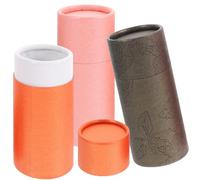 SHOWERORO 6pcs Essential Oil Bottle Packaging Boxes with Lid, 50ml Paper Tube Multipurpose round Box for Cosmetics Storage, Protects Contents from Breaking, for Wrapping and Home Use