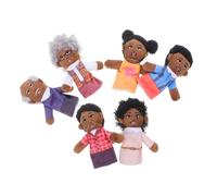 SHOWERORO 6pcs Family Finger Puppet Toddlers Hand Puppets for Boys and Girls Storytelling Playtime Learning Fidget Toys