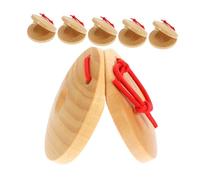 SHOWERORO 6pcs Finger Castanets Small Wood Castanets Rhythm Instruments for Boys and Girls for Parties Classroom Rewards