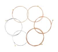 SHOWERORO 6pcs Folk Guitar Strings Metal Acoustic Replacement Pack for Guitar Accessories Strings