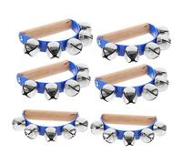 SHOWERORO 6pcs Hand Shaking Tambourine Bells Ergonomic Percussion Instrument for Music and Dance Activities for Beginners and Boys and Girls Enhances Rhythm and Musical Interest