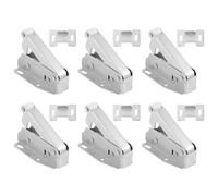 SHOWERORO 6pcs Large Elephant Trunk Spring Catch Cabinet Door Lock Invisible Press Open Bounce Latch with Screws for Wardrobe Cupboard Hardware