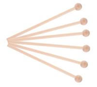 SHOWERORO 6pcs Music Mallets Maple Wood Percussion Sticks Ball End Rhythm Sticks for Drums Marimba Xylophone