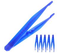 SHOWERORO 6pcs Plastic Tweezers for Feeding Reptiles Easy to Use Blue Reptile Feeding Clips Suitable for Spiders and Lizards at Home