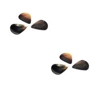 SHOWERORO 6pcs Real Shell Guitar Picks Mother of Invention Tones Picks for Electric and Ukulele