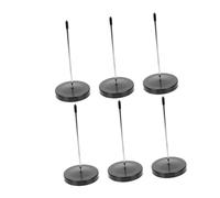 SHOWERORO 6pcs Restaurant Receipt Spike Holder Silver Metal Ticket Stabber for Bills Memos and Order Tickets Desk Organizer for Kitchen Office Cafes