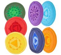 SHOWERORO 7pcs Handmade Embroidered Tibetan Singing Bowl Pads Buddha Sound Bowl Cushions Medium Size Set for Meditation Yoga Prayer