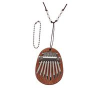 SHOWERORO 8-note Mini Thumb Piano Solid Wood Kalimba Musical Instrument Lanyard for Beginners and Music Lovers