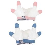 SHOWERORO 8pairs Protective Gloves Sucking Breathable for Comfortable to Prevent Thumb Sucking Wrist Design for Newborns