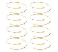 SHOWERORO 8PCS Arm Cuff Bracelet for Girls Women | Adjustable Open Wide Wire Bracelets Bangles | Adjustable Upper Arm Cuff | Minimalist Style Bangle Open Armlets Gold