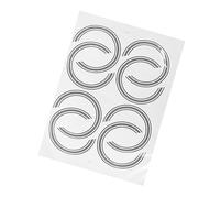 SHOWERORO 8pcs Guitar Soundhole Sticker Flower Decal for Acoustic Electric Guitar Self-adhesive Decorations for Music Party Fretboard