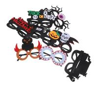 SHOWERORO 8pcs Halloween Eyeglasses Props Funny Photo Accessories for Halloween Parties Includes Various Designs Eyeball Skull Owl and More for Festive Decorations and Family Gatherings