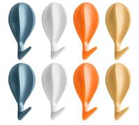 SHOWERORO 8pcs Hot Air Balloon Decorative Wall Hooks with Strong Adhesive, Removable Without Trace, Abs Material, Modern Delicate Design for Kitchen and Living Room Organisation