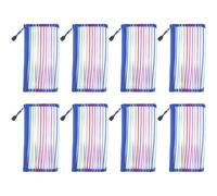 SHOWERORO 8pcs Large Pencil Organizer Portable Pen Bag for Boys, Made of Sturdy Oxford Cloth and Aluminum Alloy, Simple and Generous Style, for Organizing Study Supplies and Graduation