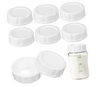SHOWERORO 8pcs Milk Bottle Lids Travel Bottle Caps for Feeding Essentials Compatible