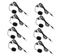 SHOWERORO 8pcs Phone Microphone Omnidirectional Lavalier Mics for Live Streaming Interviews and Teaching Durable Pvc Lightweight Design Sound Quality