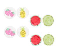 SHOWERORO 8pcs PVC Cooling Eye Masks Reusable Cold Compress Pads for Headache Fatigue Relief Multi-function Ice Eye Patches with Styles Fruit Designs Portable Cold Therapy for Skin