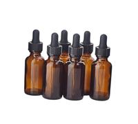 SHOWERORO 8pcs Small Brown Glass Essential Oil Bottle Pump for Oil Diffuser Perfume Refillable Bottle for Women Retro Antique Glass Dispensing Dropper