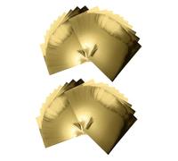 SHOWERORO A5 Gold Metallic Mirror Cardstock Paper 70 Sheets for Crafts, Scrapbooking and DIY Projects - Shiny Golden Glitter Card Stock Sheets for Painting and Handmade Decorations