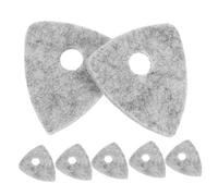 SHOWERORO Acoustic Guitar Picks Set 10pcs Felt Plectrums for Ukulele Bass Guitar (grey)