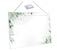 SHOWERORO Acrylic Blank Schedule Board Hanging Whiteboard for Home Office Reusable Dry Erase Planning Memo Board with Smooth Writing Surface Elegant Low Maintenance Design White Hanging Rope