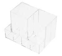 SHOWERORO Acrylic Makeup Brush Holder Organiser with Multi-Compartment Design, Lightweight Cosmetic Brush Storage Box That Keeps Your Stuff from Dirt and Water, for Bedroom or Dresser Use