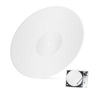 SHOWERORO Acrylic Record Mat Turntable Mat for Record Player White Vinyl Slipmat Static Protection for Home Audio Setup