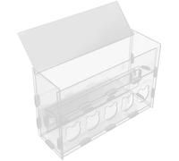 SHOWERORO Acrylic Rutin Chicken Feeding Box with 1.5kg Capacity Sturdy Food and Water Container for Small Pets, Not Easy to Deform, Suitable for Rutin Chickens and Quails