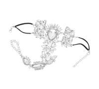 SHOWERORO Adjustable Women Rhinestone Ankle Chain with Amethyst Moonstone Accents Alloy Beach Anklet for Sparkling Foot Jewelry for Festivals and Vacations