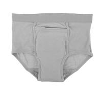 SHOWERORO Adult Nappy Covers: Adult Diapers Covers for Incontinence - Absorbent Underwear Brief Pad for Elderly and Limited Mobility - Incontinence Pants Protective Grey Size L