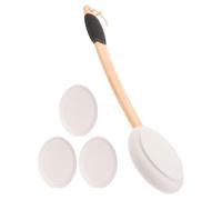 SHOWERORO Back Lotion Applicator Set with Non-Slip Handle, 1 Handheld Cream Applicator and 3 Replacement Heads for Applying Moisturizer and Sunscreen on Back