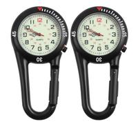 SHOWERORO Backpack Fob Watch Clip on Glow in the Dark Dial and Sturdy Alloy Material for Hiking and Use Unisex Pocket Watch