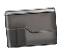 SHOWERORO Black Desktop Makeup Storage Box Cosmetics Organizer Plastic Cosmetic Holder for Lipstick Skincare with Dustproof Design for Home Vanity Table