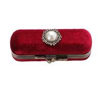 SHOWERORO Box Portable Elegant Retro Lip with Storage a Velvet Lipstick Mirror Color Makeup Organizer Case Cosmetic Container Random and Balm Gloss Gift