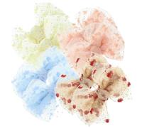 SHOWERORO Boys and Hair Bow Clips Mesh Yarn Accessories 8Pcs Multicolour Semi- Bows for Parties and Daily Wear