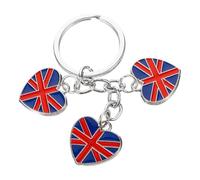 SHOWERORO British Flag Keychain with Heart Charm Uk Souvenir Keyring Pendant British Culture Gift for London Souvenirs and