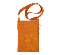 SHOWERORO Buddhist Monk Small Crossbody Bag 21x26cm with Three Zippers, Lightweight Cloth Sling Pouch for Jewelry Storage and Scripture Organizer, Men’s and Women’s Shoulder Storage Bag