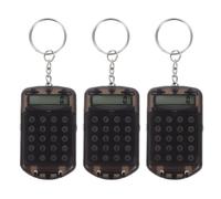 SHOWERORO Calculator Stylish Keychain Flip Mini Cover with 3pcs Portable Design, Abs Material Tiny Electronic Assistant for Cute Decoration School Supplies Office Workers
