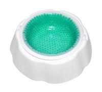 SHOWERORO Cat Feeding Bowl Summer Pet Bowl with Not Easily Overturned Design Prolong Safe Eating Period Pp Material Green Color for Household Use by Cats and Pets in Hot Weather