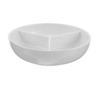 SHOWERORO Ceramic Portion Control Plate: 3 Section Cereal Bowl for Separating Milk Sandwich Bread Dipping Breakfast Yogurt Healthy Meals Diet Adults Diabetes