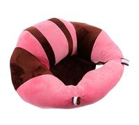 SHOWERORO Children's Sofa Infant Seat Floor Chair Large Non-Slip Chassis Crystal Super Soft Plush Baby Support Seat 45cm Diameter Pink