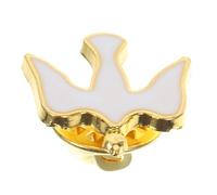 SHOWERORO Christian Dove Brooch Lapel Pin Elegant Enamel Peace Symbol for Baptism Communion Church Accessories Memorial Religious Faith Celebration