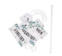 SHOWERORO Classroom Flip Calendar Set with Rod Interactive Monthly Bulletin Board Decoration for Teachers Manual Date Tracker for School Board and Preschool Decor