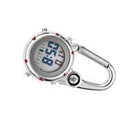 SHOWERORO Clip Quartz Watch with Carabiner Clip Featuring Date Display and Glowing at Night Stainless Steel Alloy Glass for Indoor and Outdoor Activities Stylish and Simple Design