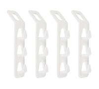 SHOWERORO Clothes Hanger Connector Hooks Clothes Hanging Solution Abs White 4pcs Non-Slip Design for Space Saving Multi-Layer Wardrobe Storage and Closet Organisation at Home
