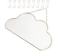 SHOWERORO Cloud-shaped Hanging Jewelry Organizer Wall Mount Earring Necklace Display Holder Metal Mesh Storage Rack for Home and Retail Use