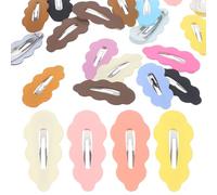 SHOWERORO Cloud-Shaped Mini Hair Clips 2pcs Gradient Candy Color Metal Hair Barrettes for Cute Basic Hollow Bang Snap for Everyday Styling